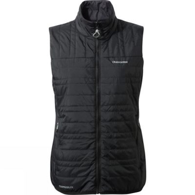 Craghoppers Compre Rövid Ujjú Lite II - Női Mellény - Fekete (Magyarország WCU598043)